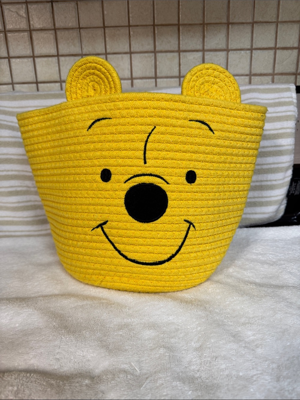 Disney Yellow Rope Basket Winnie The Pooh